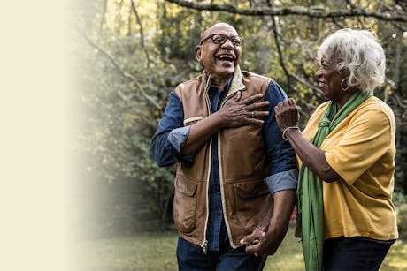 Couple laughing because their chronic disease self-management program is working